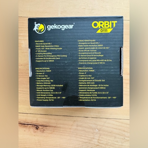 My Geko Gear Orbit D111 1080p Car Surveillance 3” Touchscreen HD Dash Cam Video - Picture 4 of 5